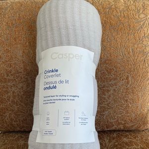 Casper Crinkle Coverlet Full/Queen in Grey